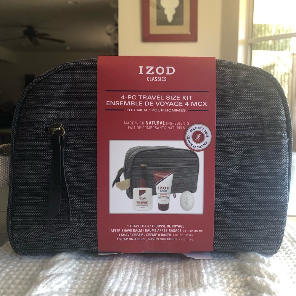 IZOD 4-Piece Travel Bag With Accessories